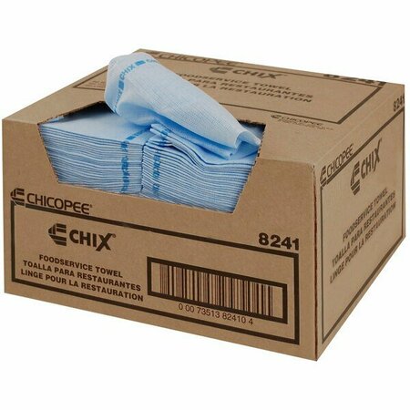 CHICOPEE 8241 Chix 13'' x 24'' Blue Medium-Duty Foodservice Towel - 150/Case, 150PK 2488241